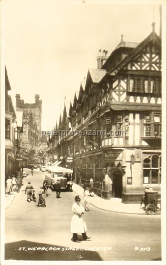 Peter Provenzano Photo Album Image_copy_000.jpg - Postcard of St. Werbergh Street. Chester, England.